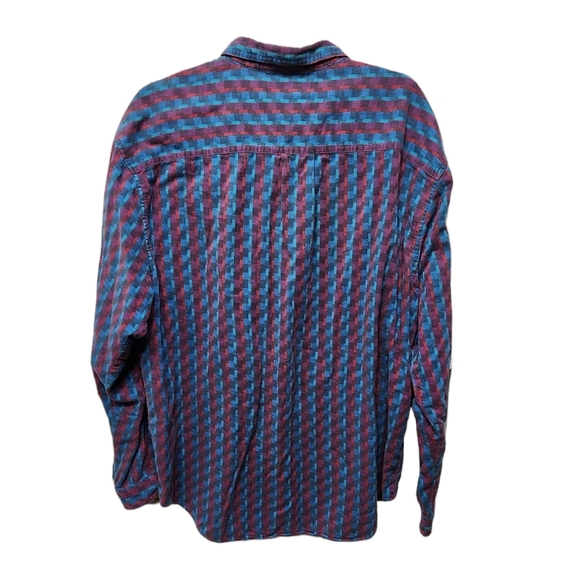 Vintage Levi's Southwestern Style Geometric Print Button Down Shirt Sz XL - Picture 4 of 10